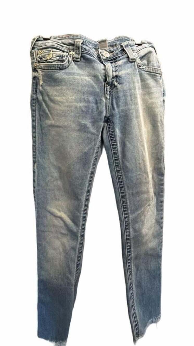 894 True Religion Skinny Jeans Size 30 Blue Denim
